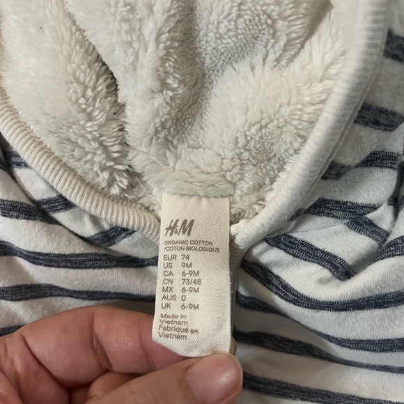 H&M Sherpa lined Baby Jacket 6-9 months - Picture 4 of 6
